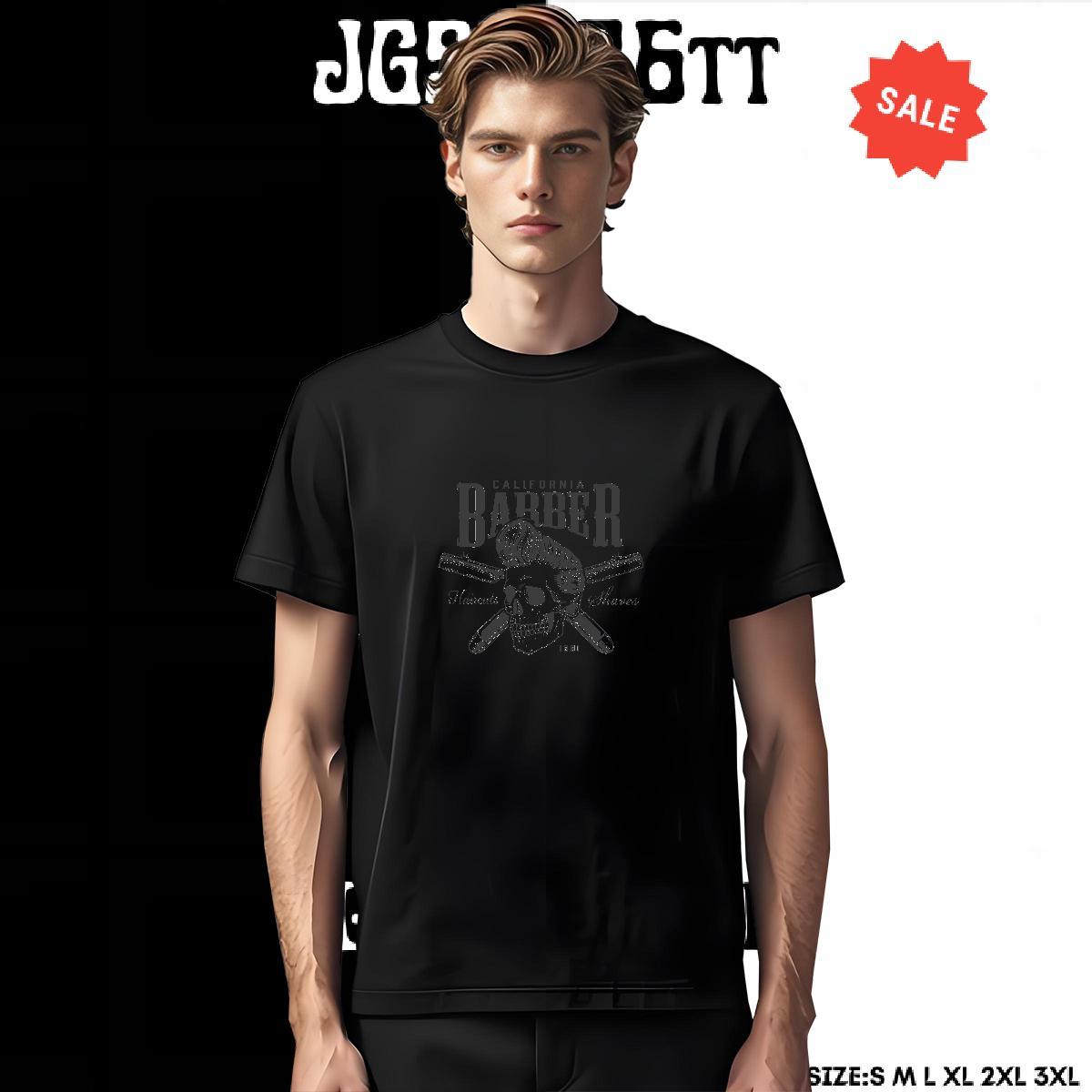 TOP Quality T Shirt For Man 230g Cotton skull Street Custom Print Plus Size Breathable Crew Neck Tshirts Casual New Tops Tees