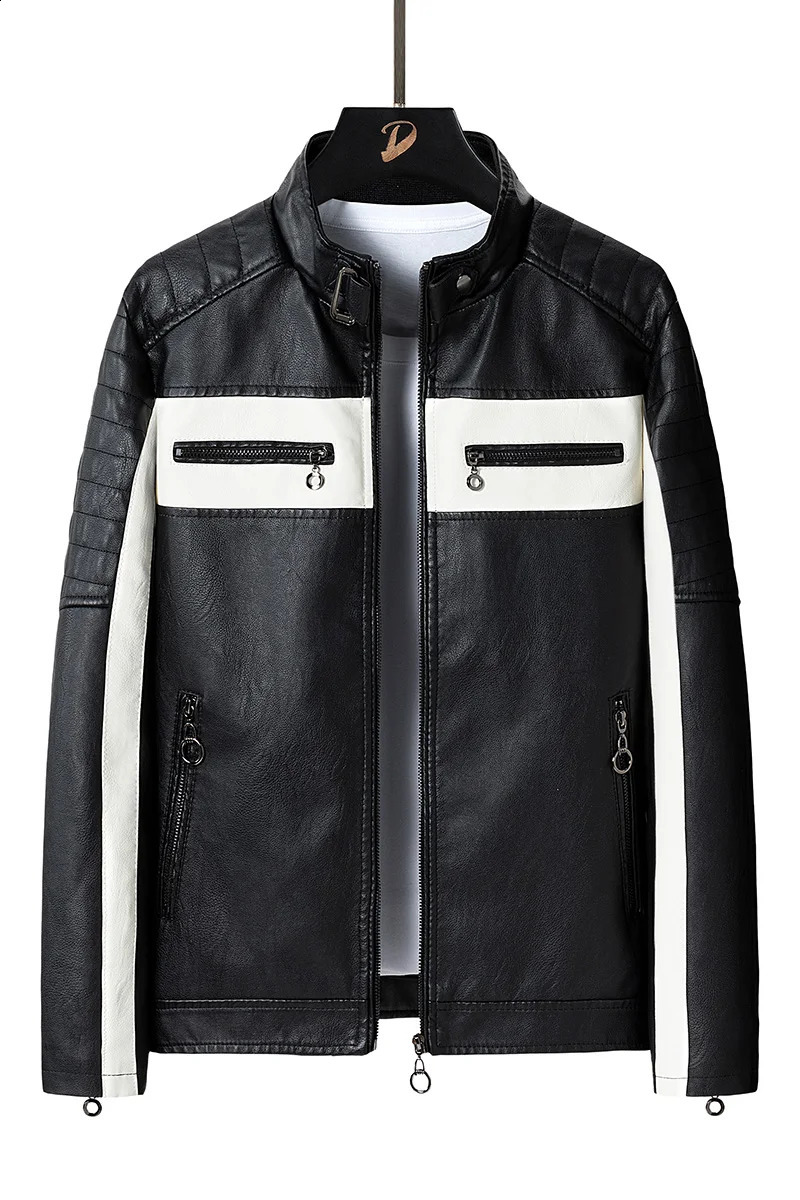 Mr.nut Mens Motorcycle Jacket Man Autumn Winter Leather Velvet Coat Male Bomber Jackets Biker Windbreaker Man Clothing 240822