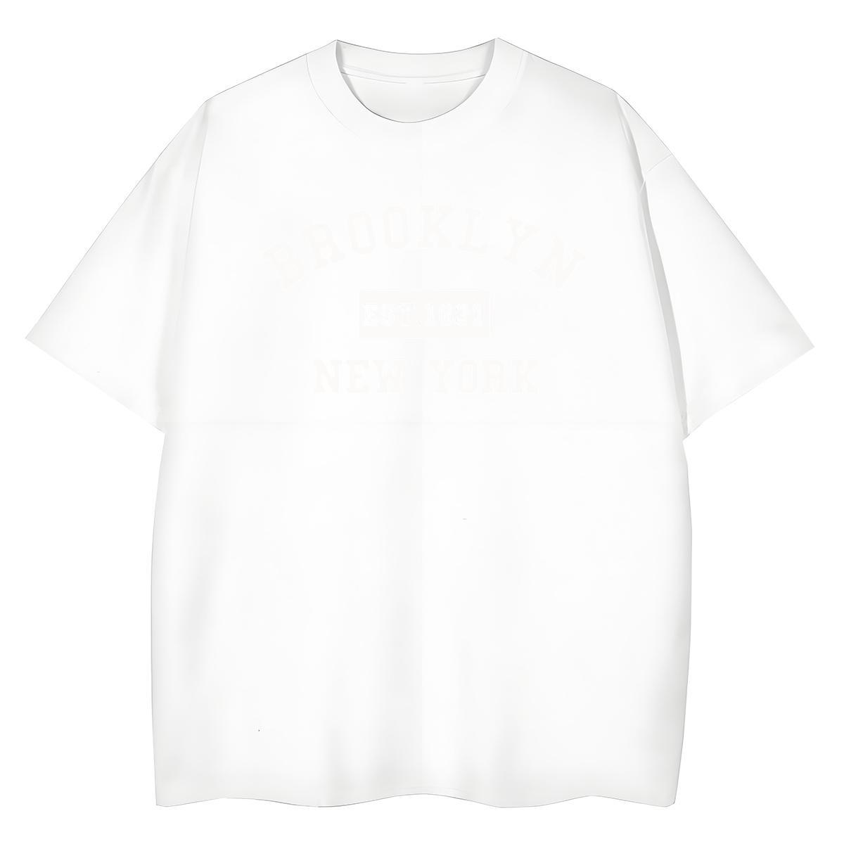Comfortable Women Tees 230g Cotton Brooklyn Street Casual T Shirt For Woman Breathable DIY Anime Clothes Shirt