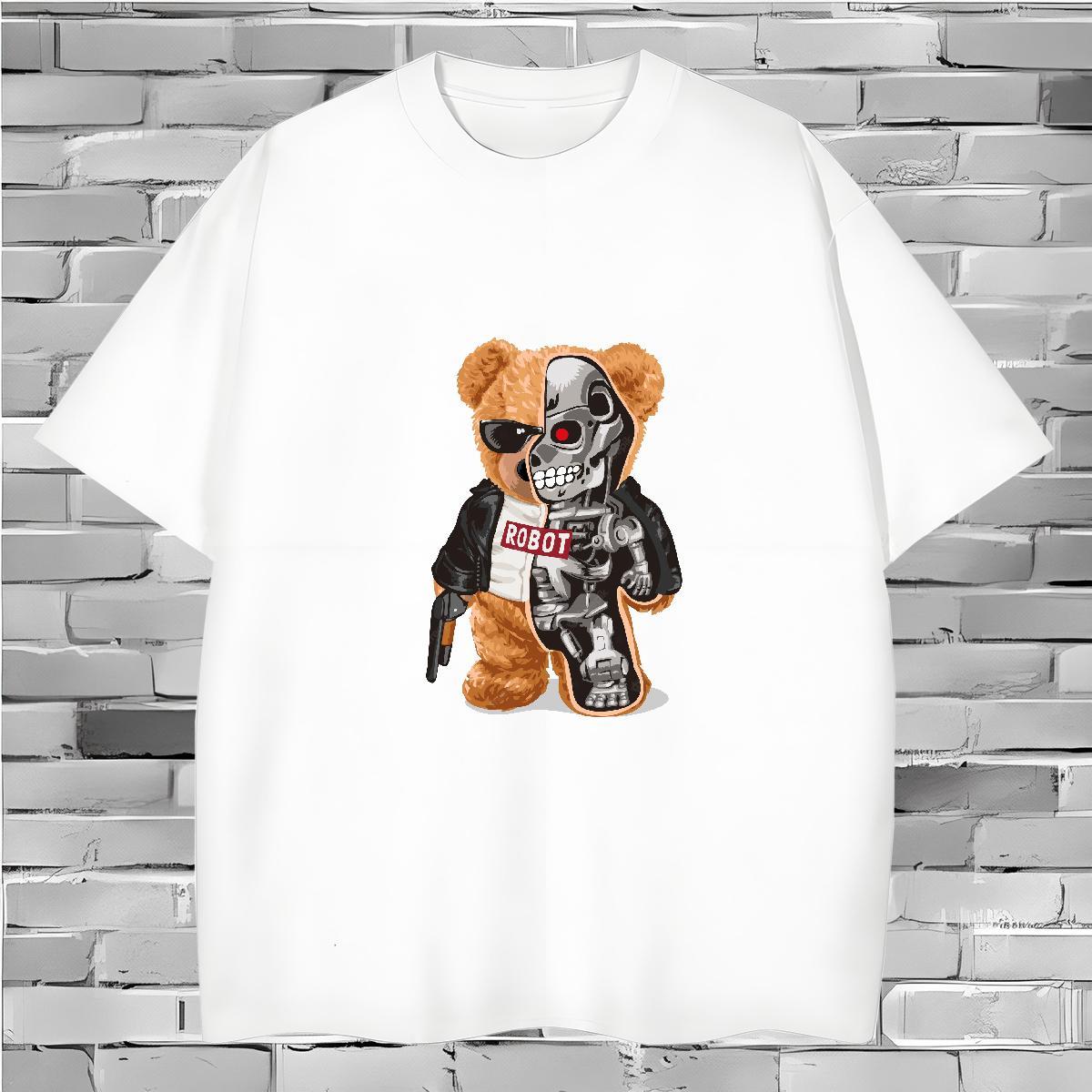 Cool T Shirts Men 100% Cotton 230g skull Street Oversized Breathable Short Sleeve Mens Tshirts Classic Casual Top Tees