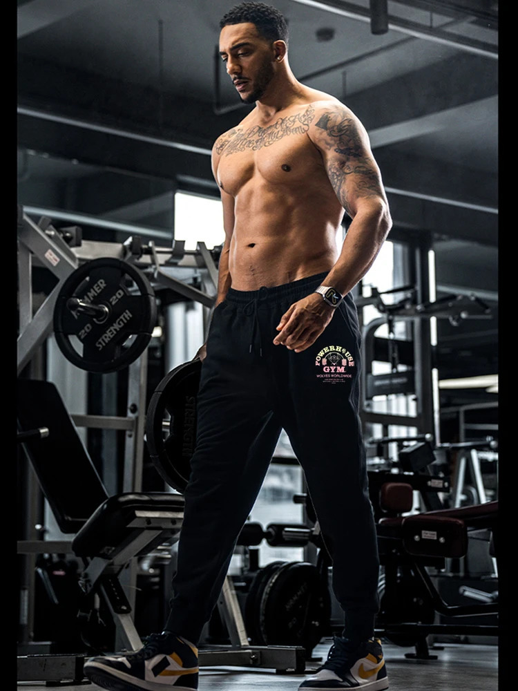 Mens autumn and winter Darc wolf outdoor long leg straight pants mens simple printing sportswear loose fit 240823