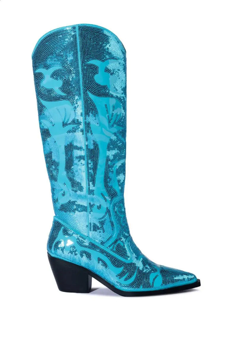 Metal Cowboy Boots Pink Western Cowboy Boots Womens Pointed Toe Stacked Heeled Mid Calf Embroidered Shoes 44 240823