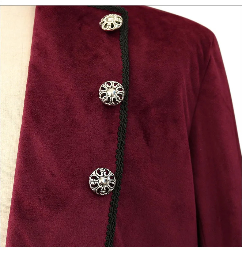 Mens Medieval Steampunk Tailcoat Jacket Men Vintage Blue Velvet Renaissance Victorian Frock Coat Uniform Halloween Costume Homme 240822