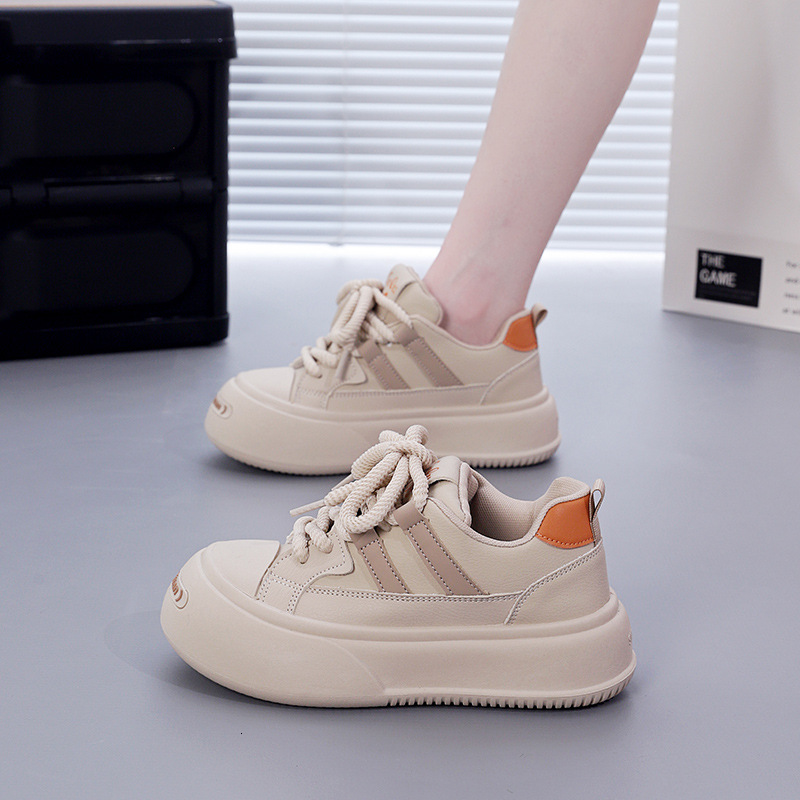 Ddmysports Autumn White New Korean Edition Ins Female Students Thick Soled Sports Board Casual Shoes YYN K OUTDOOR