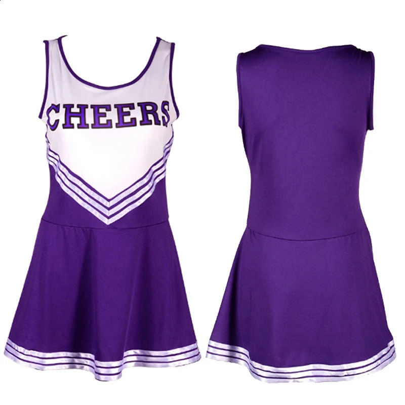 Girl Cheerleading Uniform High School Pong Role Playing Fantasy Party Dress Carnival Halloween 240823
