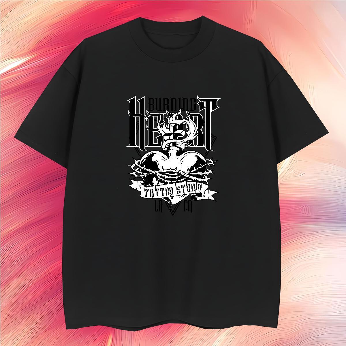 Brand T shirt 230g 100% Cotton logo Street Black Oversized Breathable Crew Neck Mens Tshirts Customized Clothings