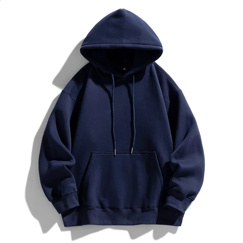 Autumn Versatile Stir Fried Rose Solid Color Cotton Wide Edition Hoodie 240823