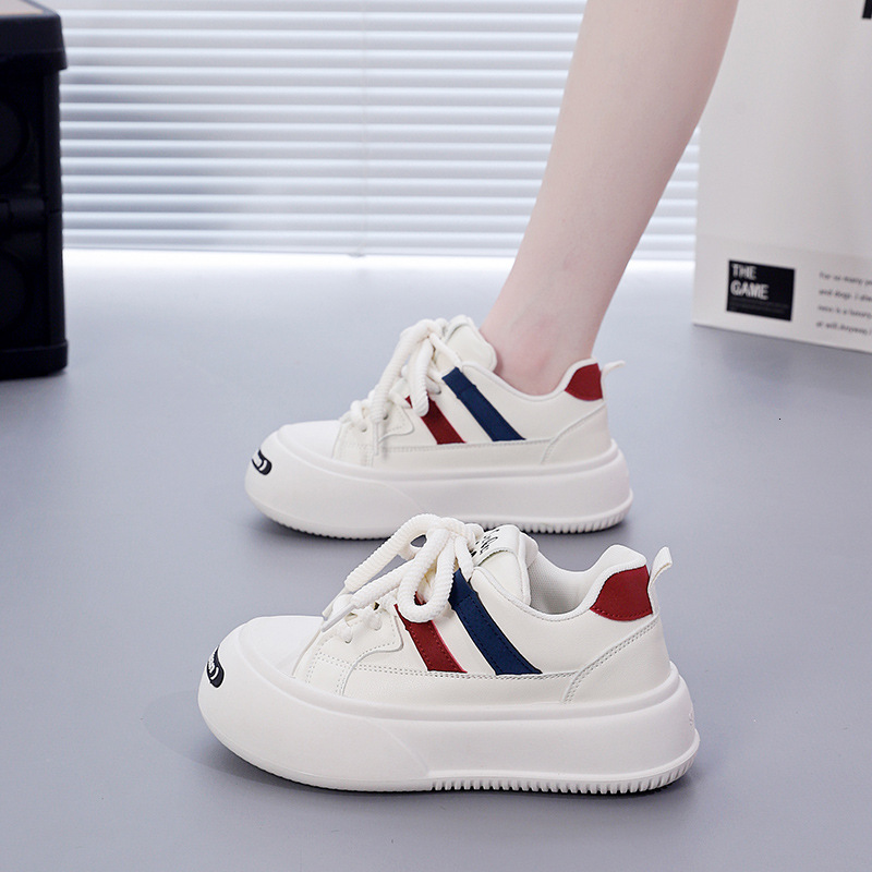 Ddmysports Autumn White New Korean Edition Ins Female Students Thick Soled Sports Board Casual Shoes YYN K OUTDOOR