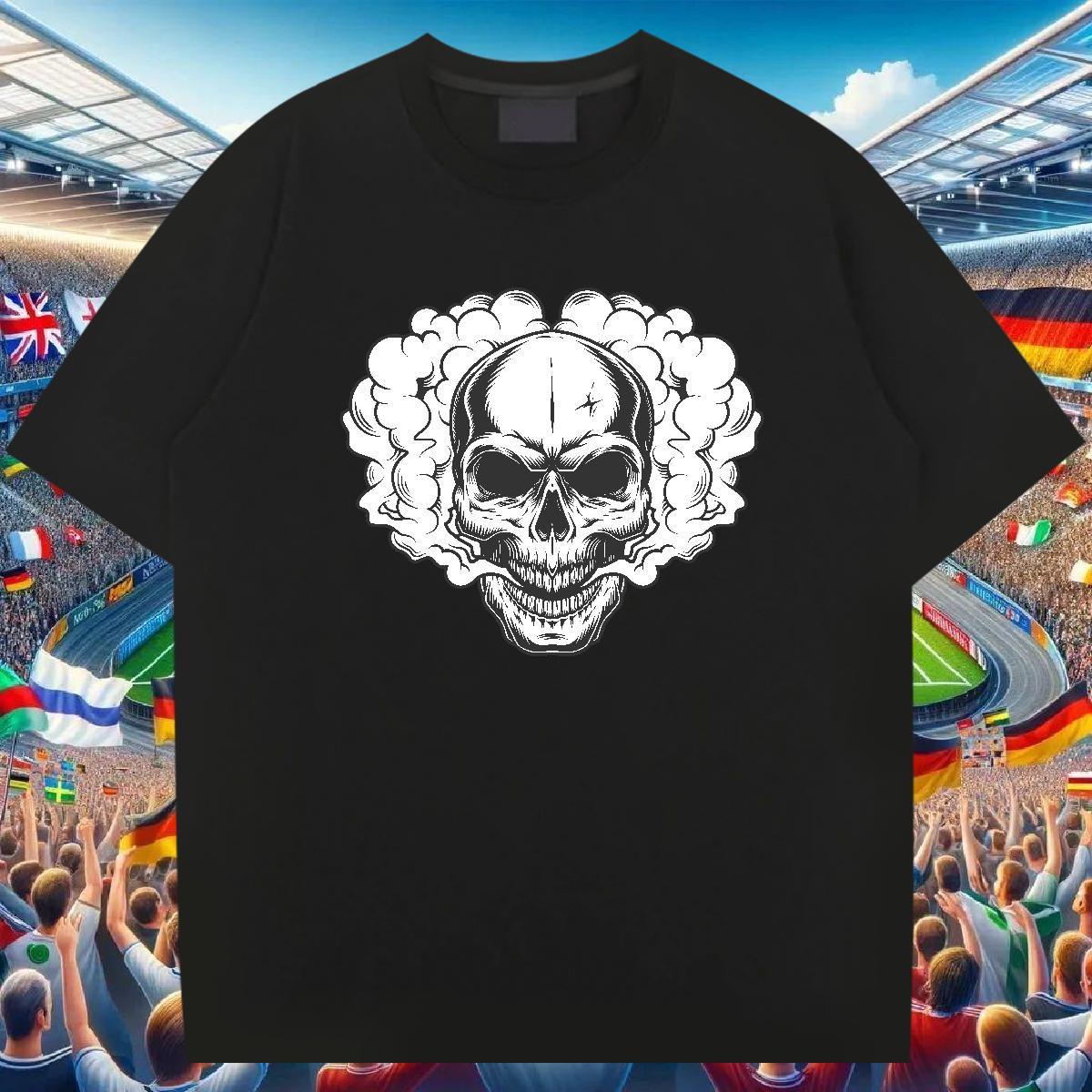 Cool T Shirts Men 230g Pure Cotton skull Home Outdoor Oversized 3XL 4XL Breathable Short Sleeve Men Tops Tees Classic Casual Wear