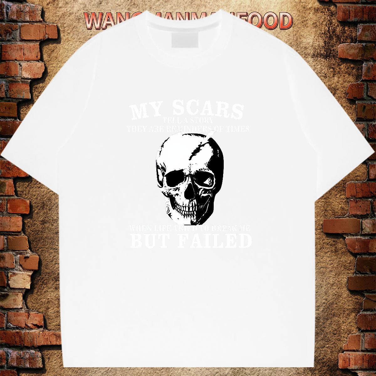 Brand Men T Shirts 100% Cotton 230g skull Hip Hop Cartoon Printing L-4XL Breathable Short Sleeve Tshirt for Man Woman 2024 Designer Polos