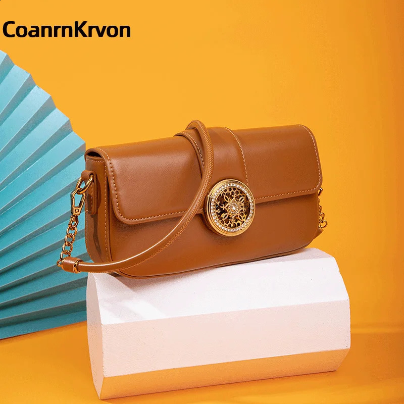 Ladies diamond buckle y ner shoulder bag ladies handbag retro square n wallet cross 240823