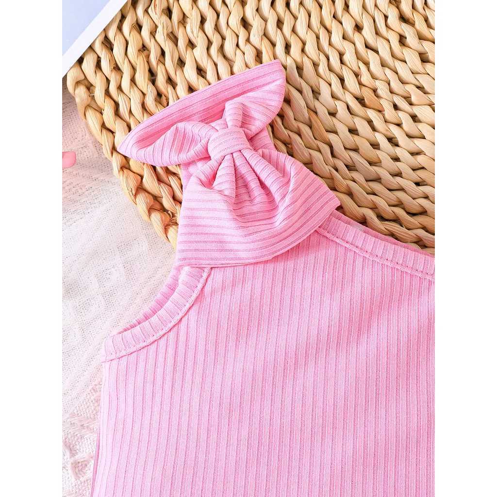 Baby Clothing Set 6-36 Months Shoulders Cute Butterfly Skin Summer Clothing Childrens Girls Baby Clothing Set W250218