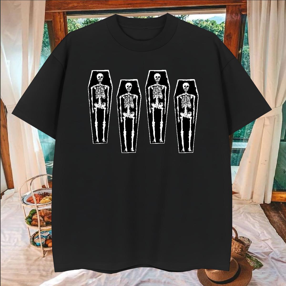 Comfortable Man T Shirts 230g 100% Cotton skull Casual Beach DIY Breathable Crew Neck Men Tshirts Classic Casual Tees