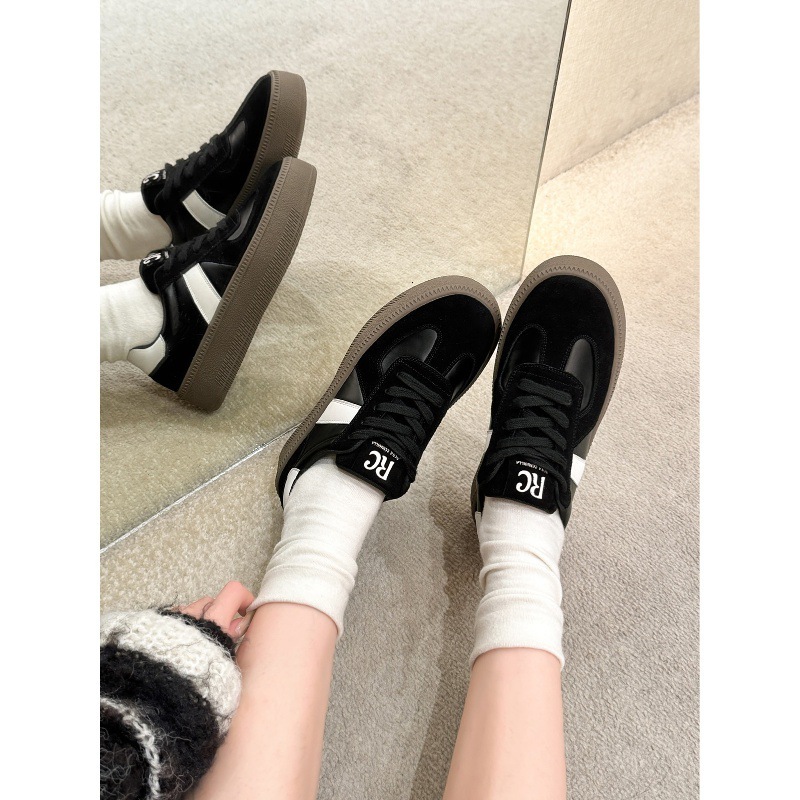 Ddmysports Cowhide Edition Premium Genuine Leather Training For Women Spring New Versatile Color Blocked Board Shoes OUTDOOR