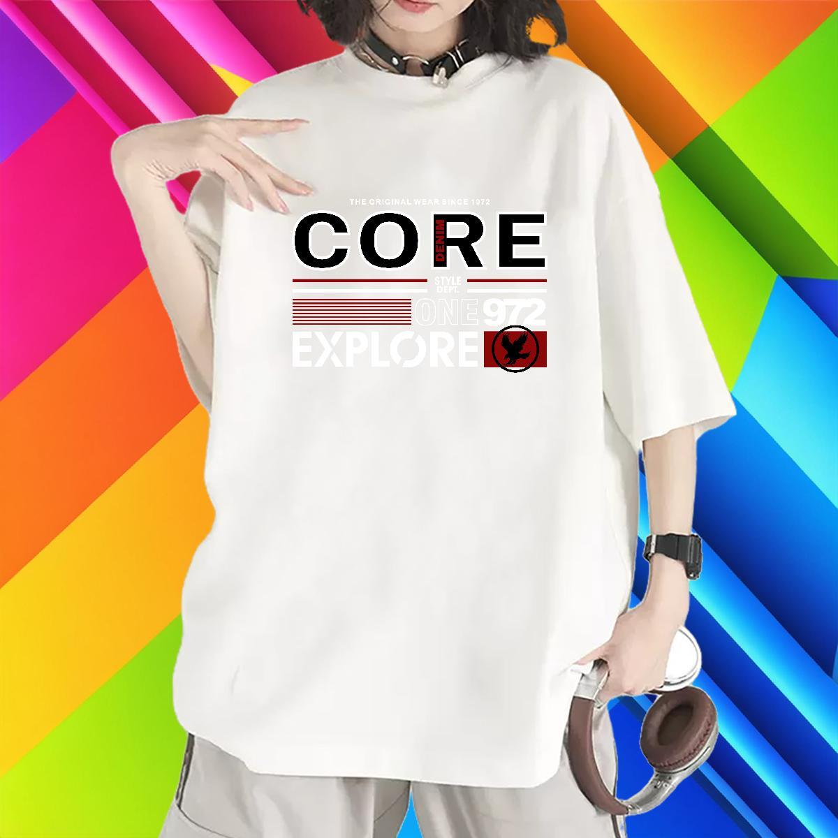 Brand Women Tshirts 230g 100% Cotton letter Street Casual T Shirts Women Breathable Short Sleeve Plus Size Custom Wear