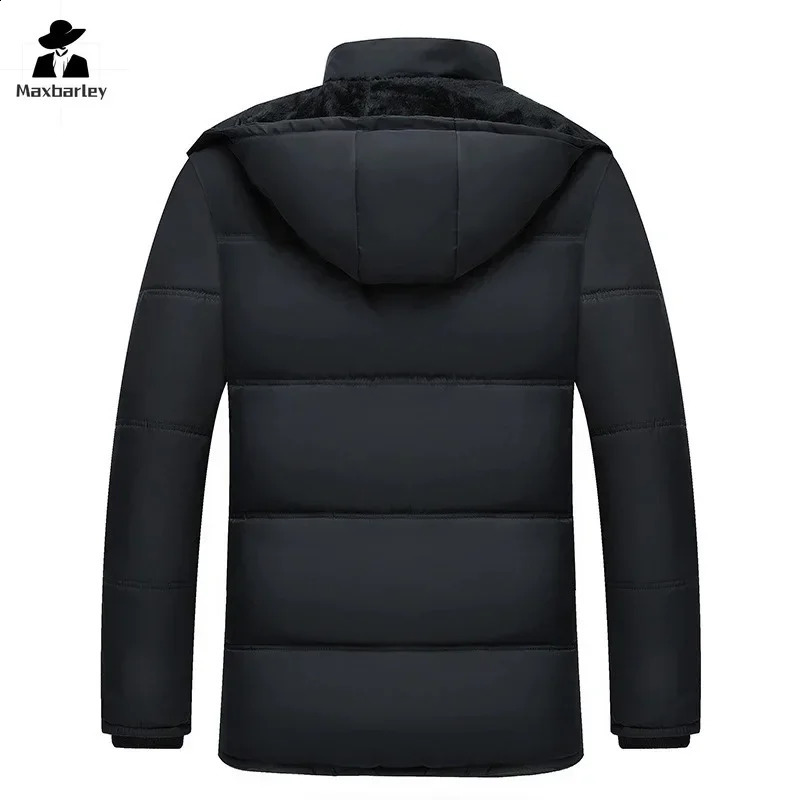 Parka Mens Coats Winter Jacket Thick Hooded Waterproof Warm Casual Coat Fur 240822