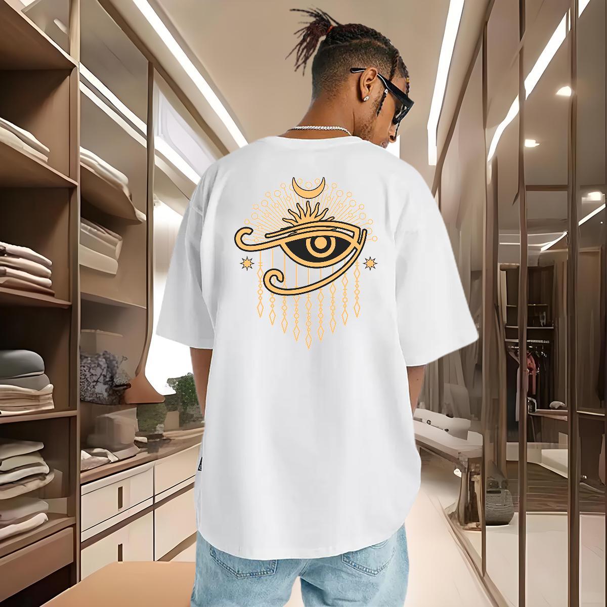 Free Shipping T Shirt For Man 230g Cotton eyes Home Outdoor Floral Print Breathable Soft Men Tees New Tees Shirts