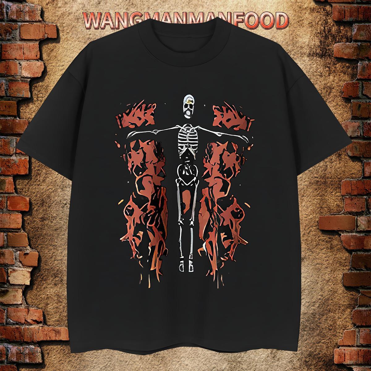 Free Shipping T-Shirts 100% Cotton 230g skull Home Outdoor Cartoon Print O Neck Short Sleeves Men Tees 2024 Designer Tee Shirt