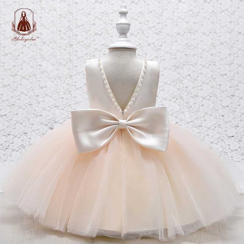 Yoliyolei girl dress floral girl party birthday ball ball dress baby and childrens vest with two bows W240823