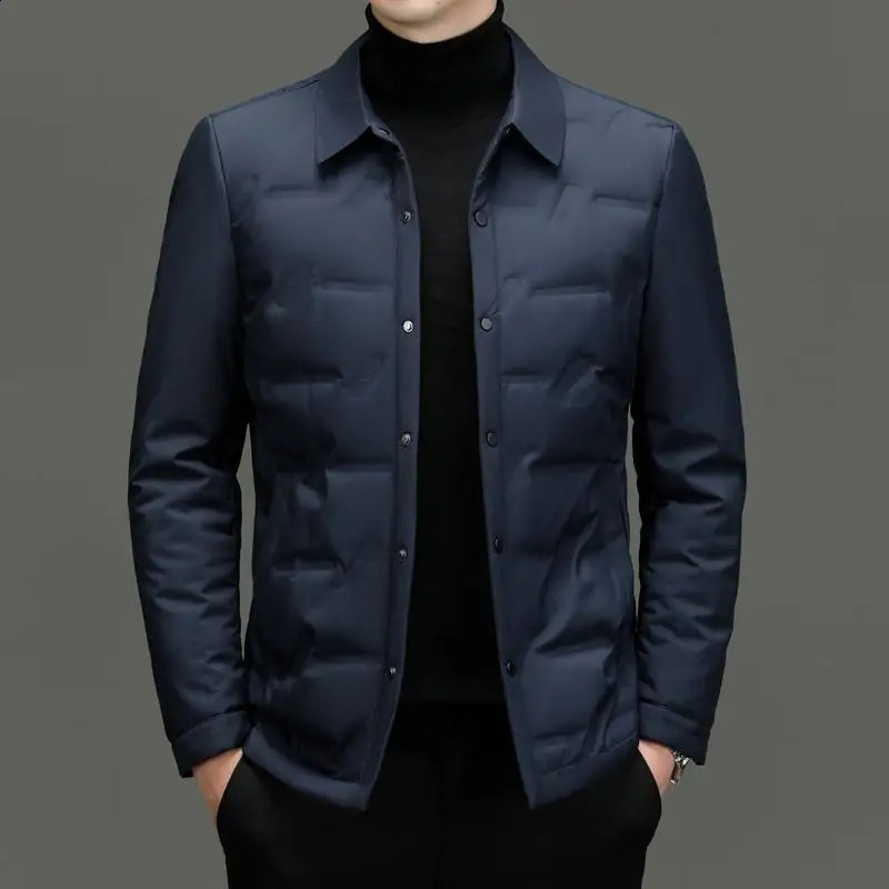 Winter mens down jacket winter warm suit business highquality thick casual 240822