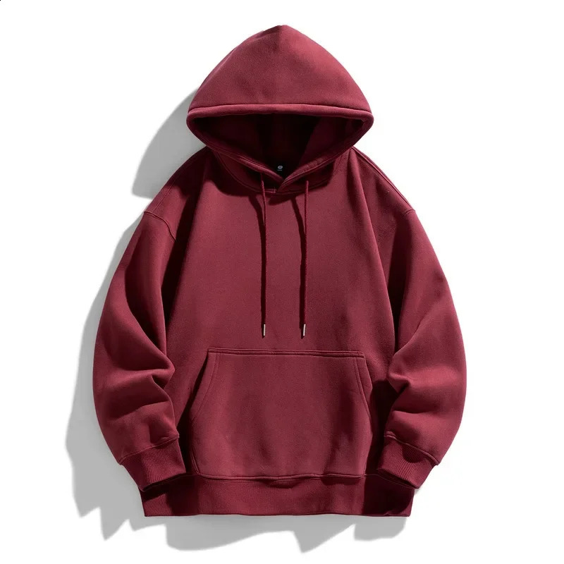 Autumn Versatile Stir Fried Rose Solid Color Cotton Wide Edition Hoodie 240823