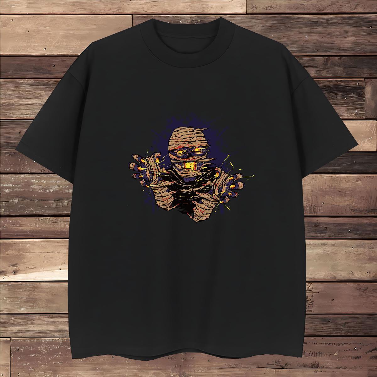 Classic Man T Shirts 230g 100% Cotton skull Street Oversized 3XL 4XL Round Neck Short Sleeve Men Clothes T-Shirt DIY Top Tees