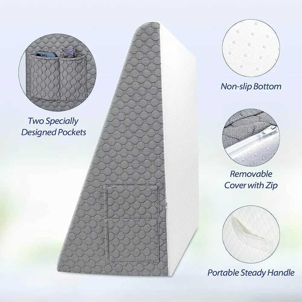 Wedge Pillow for Sleeping Acid Reflux After Surgery Triangle Elevated Pillow for Bedside Dormitory Office Air Layer FoamXJ240822