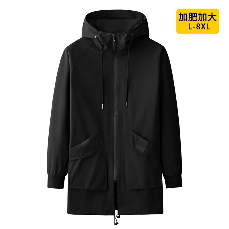 autumn Mens Casual Jacket Coat Mens High Quality Fashion Long Trench Coat Men Trench Fashion England Style size L-8XL 240822