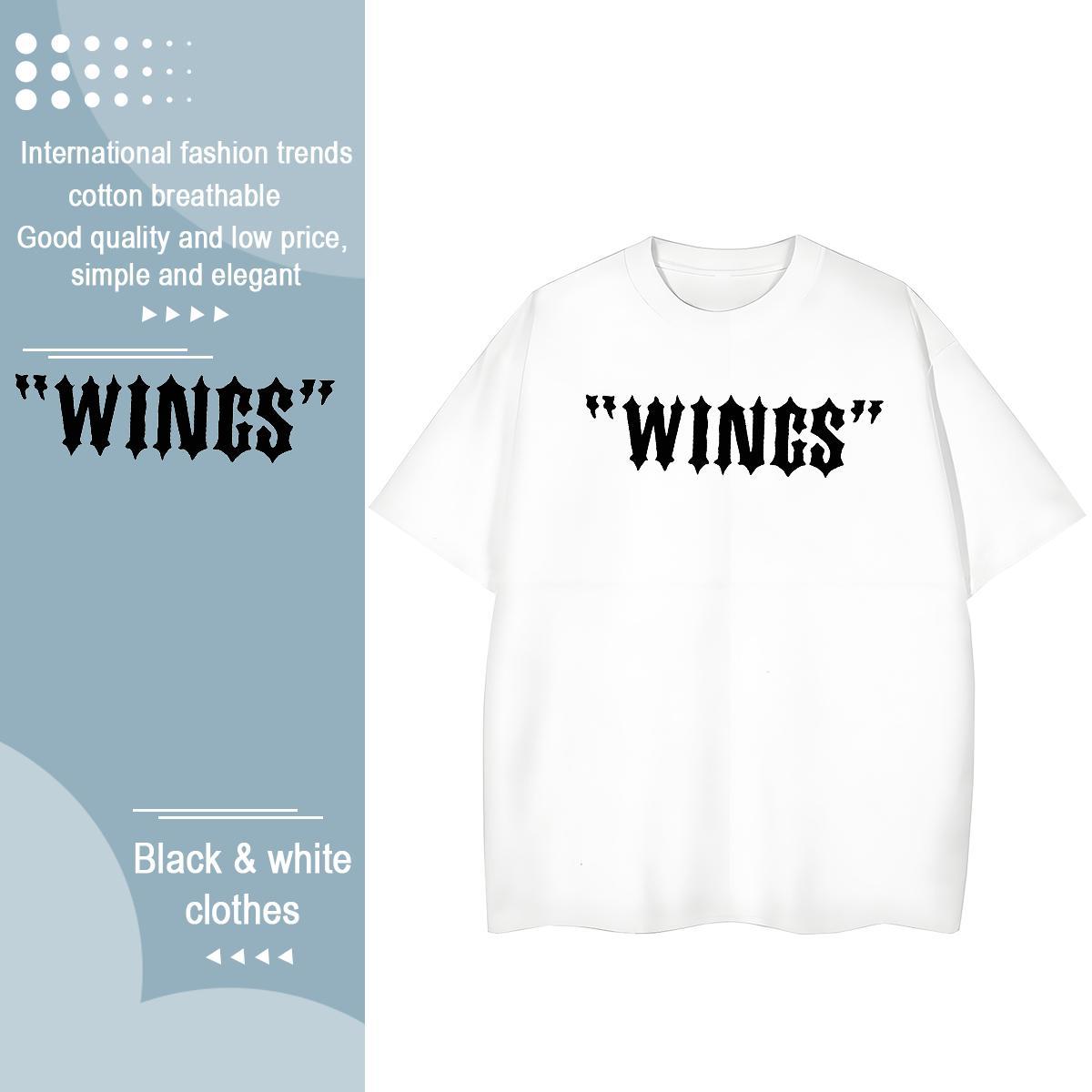 Loose Women Tshirts 230g Cotton letter High Street Hip Hop Woman T Shirts Crew Neck Breathable Customized Tops