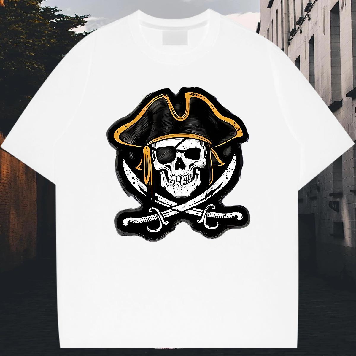 Cool Design Mens T Shirts 230g Cotton sword Daily Wear DIY Printed O-Neck Short Sleeve Couples T Shirts Casual New Tops