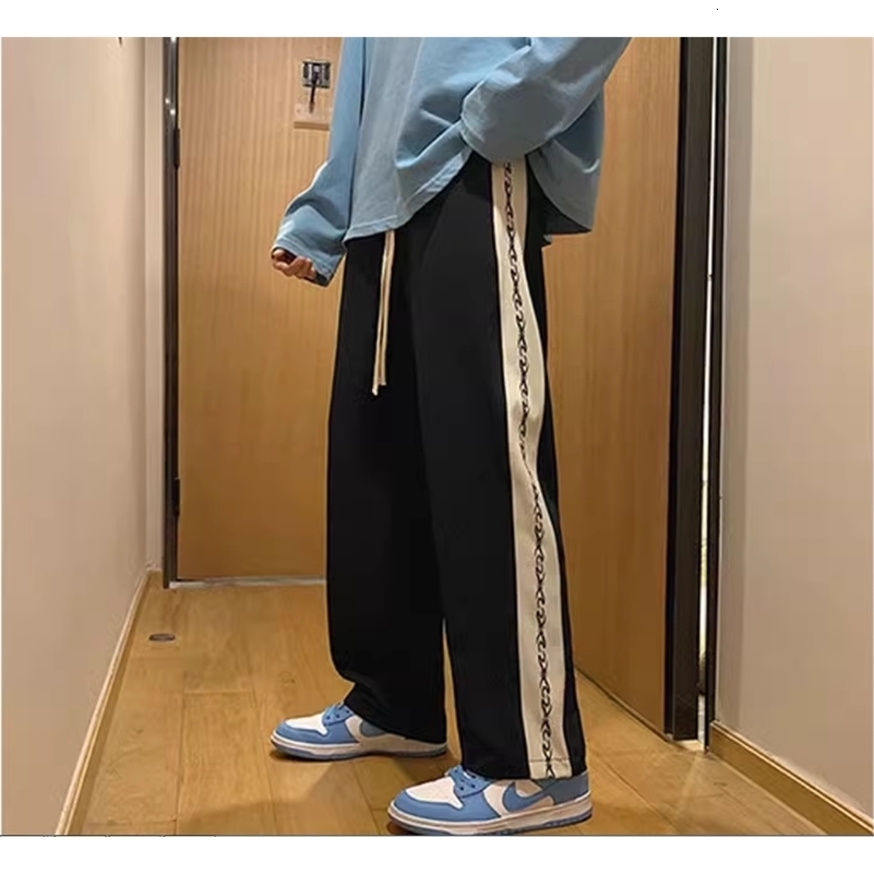 Spring and summer trend American high street pants baggy all sports sweatpants straight leg comfortable wide leg pants 240822
