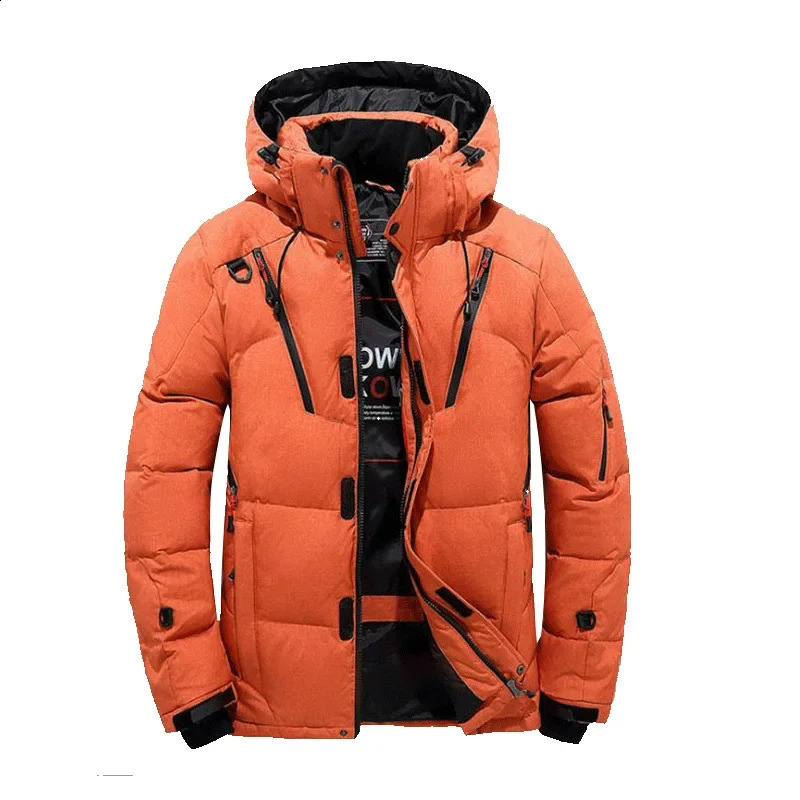 Mens thick coat with collar warm Parka casual waterproof winter 30 degrees size 5XL 240822