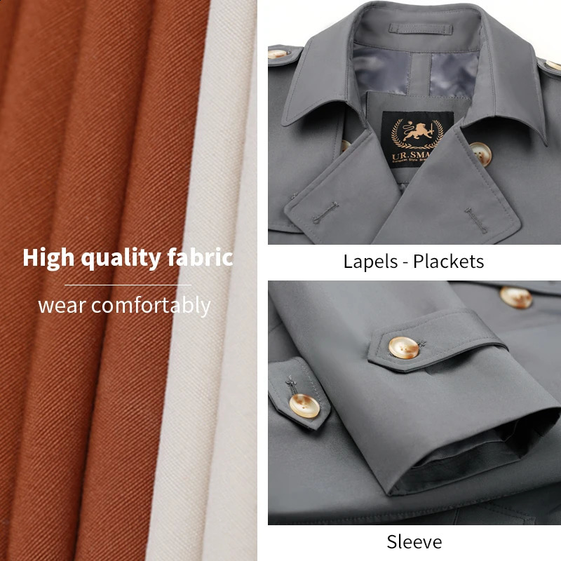 X-long windbreaker over knee men British double breasted spring and autumn fashion trench coat men 240822