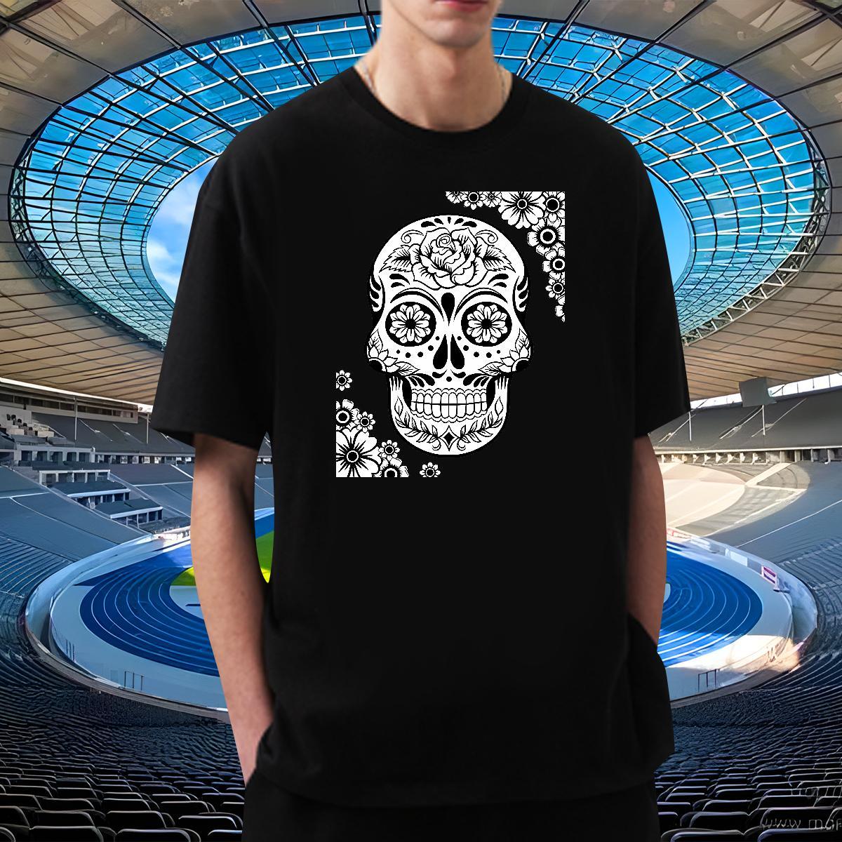 Soft Man T Shirts 100% Cotton 230g skull Daily Wear Graphic Short Sleeve Soft Men Clothes T-Shirt New Top Tees