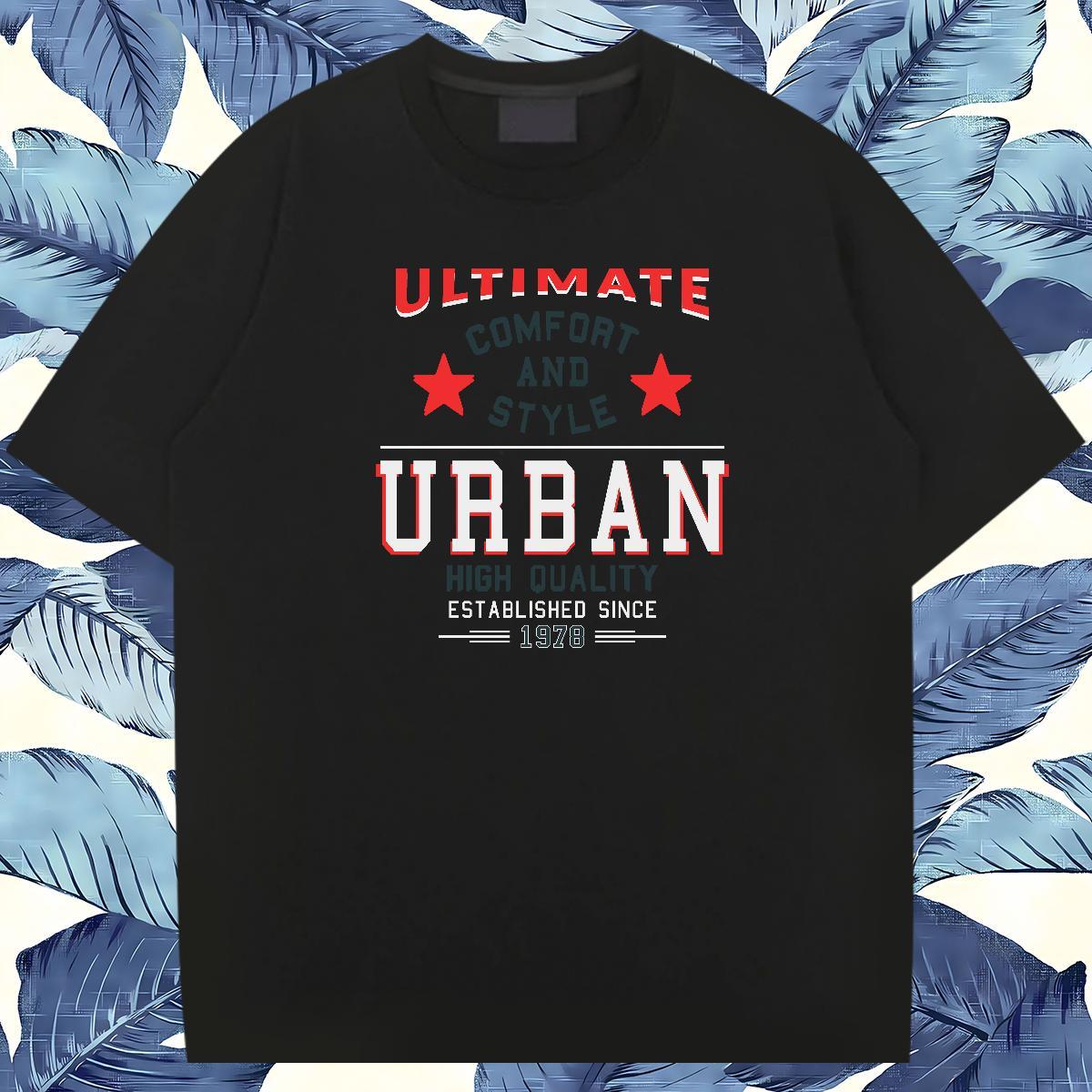 Free Shipping T Shirt For Man 100% Cotton 230g letter Daily Outfit DIY Printed Breathable Crew Neck Men Tees 2024 New Tops