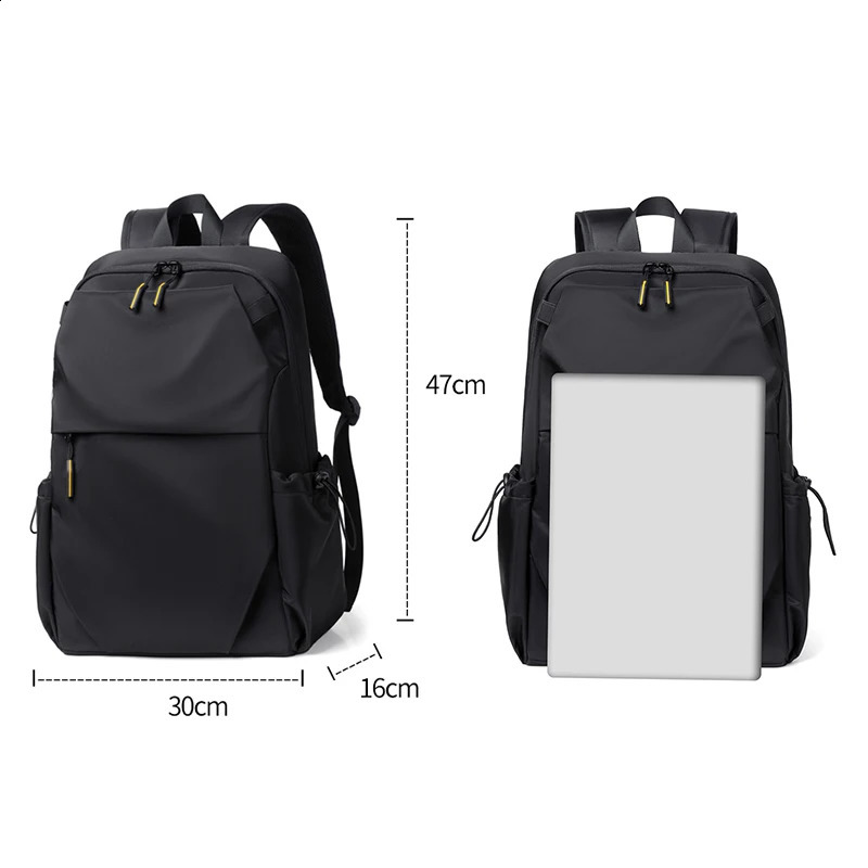 VC Solid Color Mens Backpack High Quality Waterproof Laptop Backpack Urban Male Travel Bag School Backpack for College Students 240822