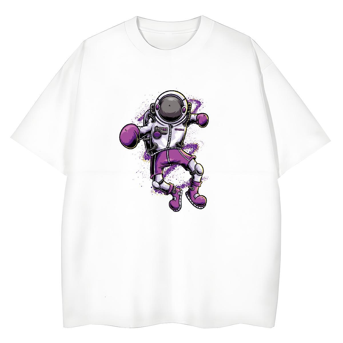 High quality Unisex Tshirts 230g Pure Cotton cosmonaut Beach T-Shirts Breathable Crew Neck Anime Oversized Tops Tees