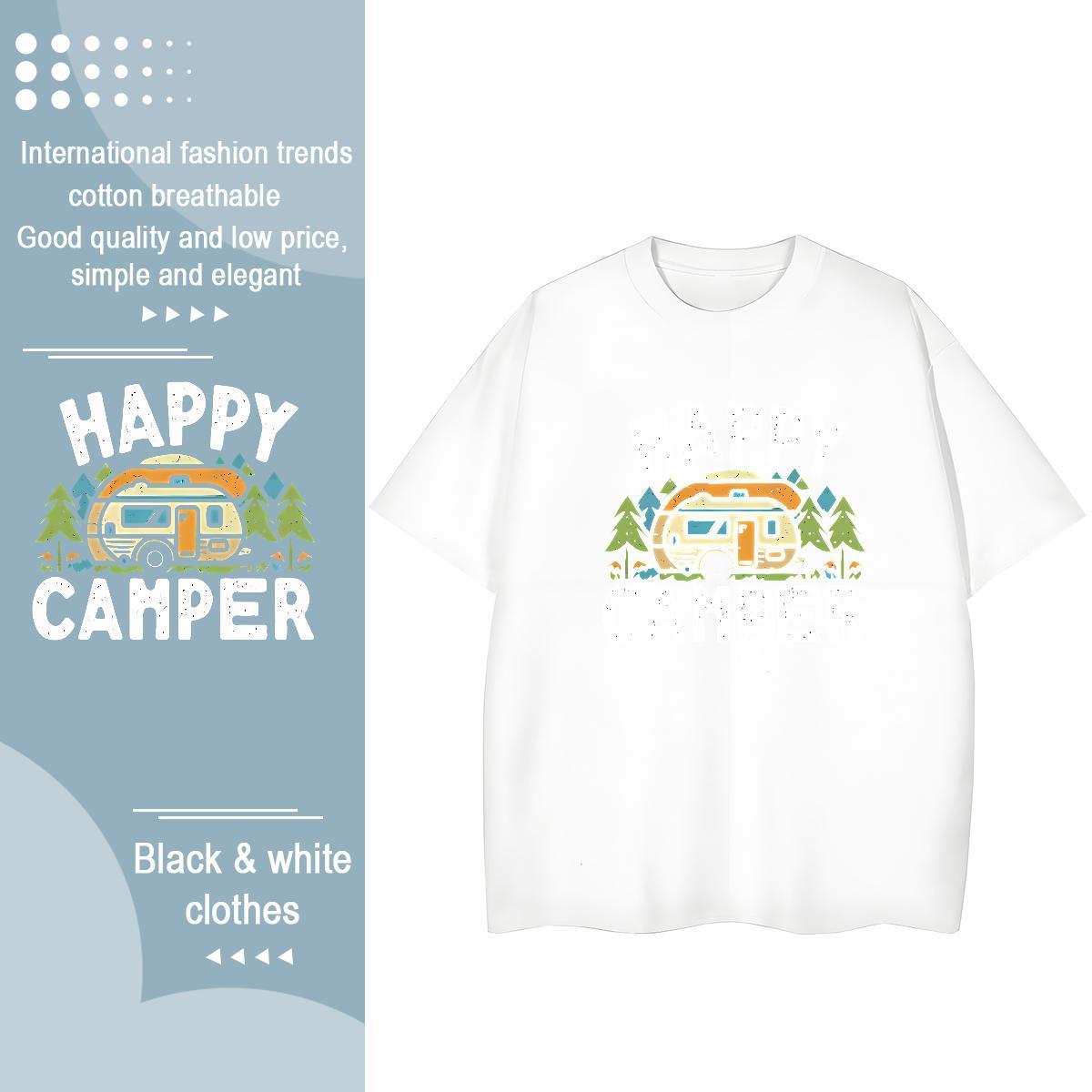High quality Couples T Shirts 230g 100% Cotton letter Sport T Shirt For Woman O-Neck Short Sleeve Black Oversized Tshirts