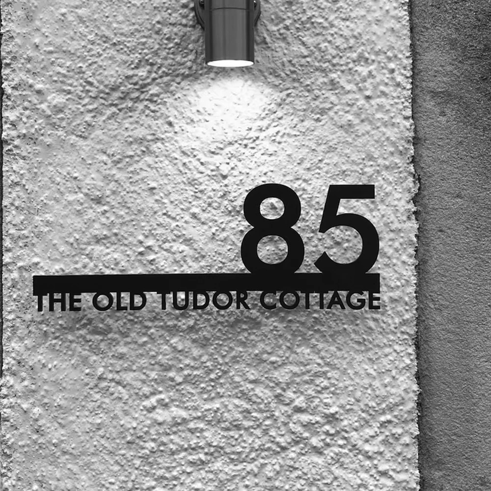 2540cm Custom Doorplate Outdoor Wooden House Number Door Plates Address Plate Alphanumeric Plaque House Street Number Sign 240823