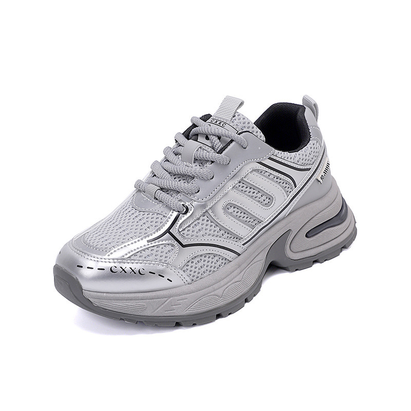 Ddmysports Spring Sports New Model Internet Famous Thick Soled Dad Fashionable White Shoes Single For Women S OUTDOOR