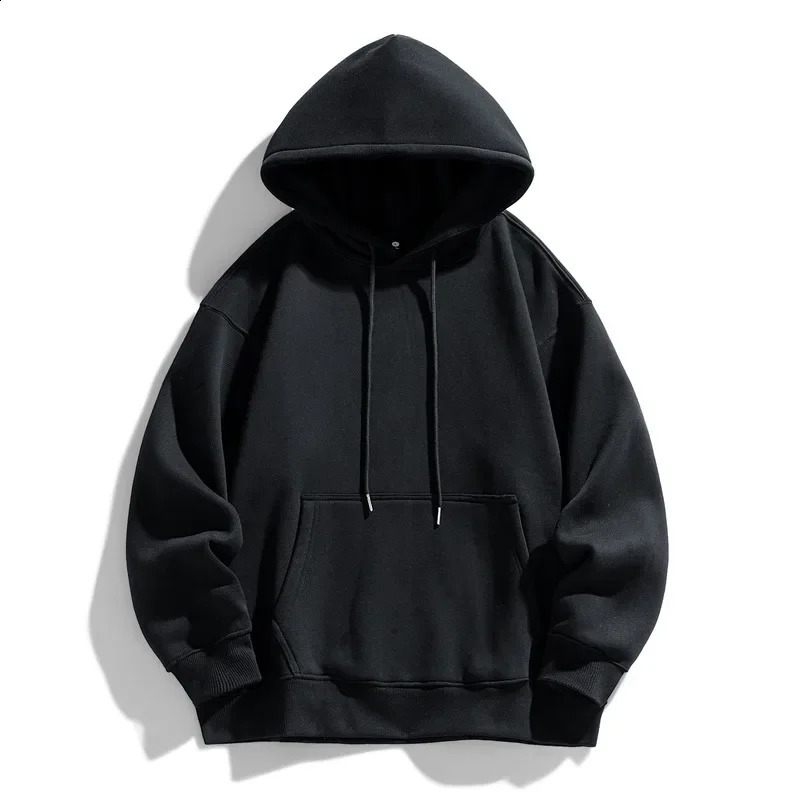 Autumn Versatile Stir Fried Rose Solid Color Cotton Wide Edition Hoodie 240823
