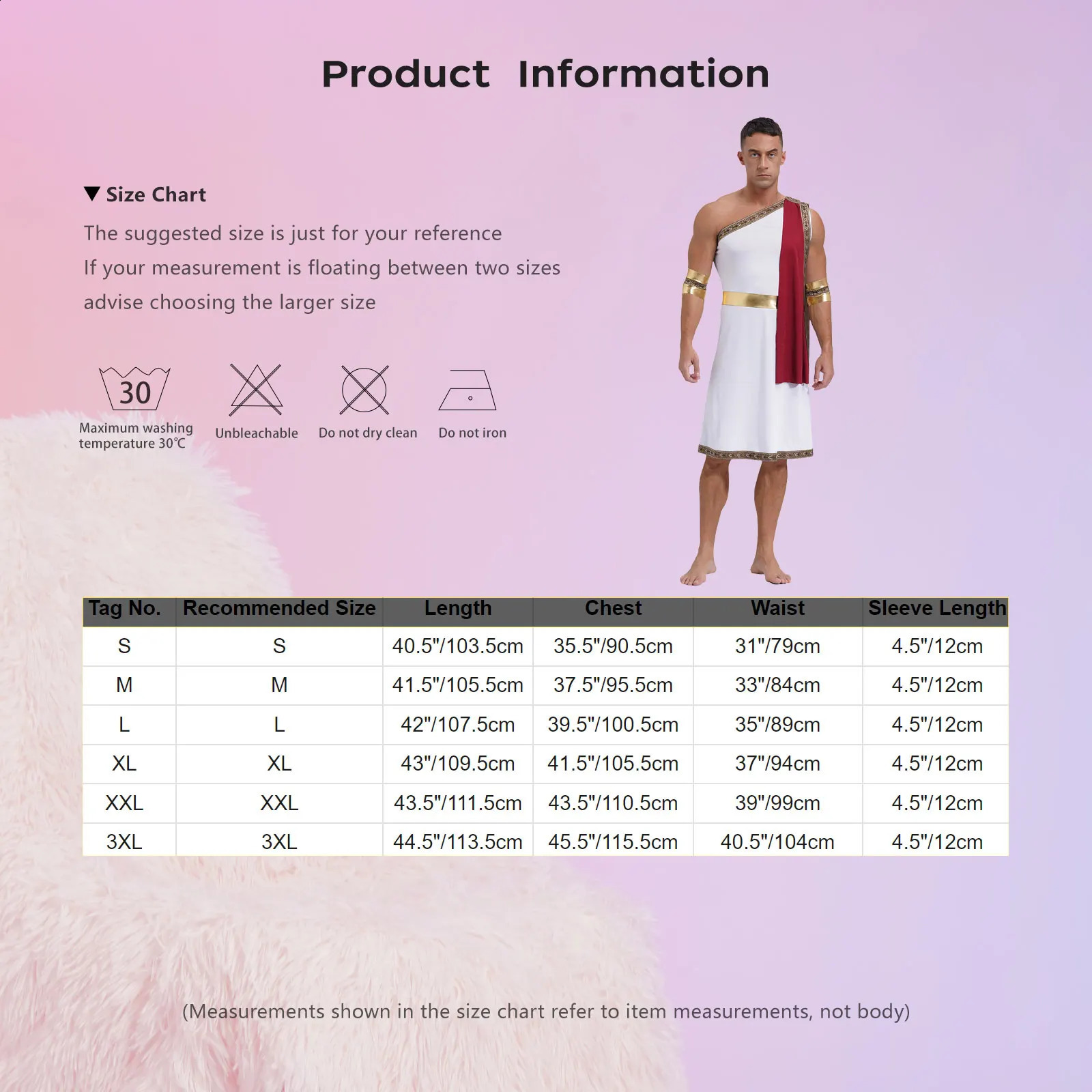 Mens Ancient Greek Toga Costume Gladiator Robe Cosplay One Shoulder Roman Retro Halloween Party Fancy Dress 240823
