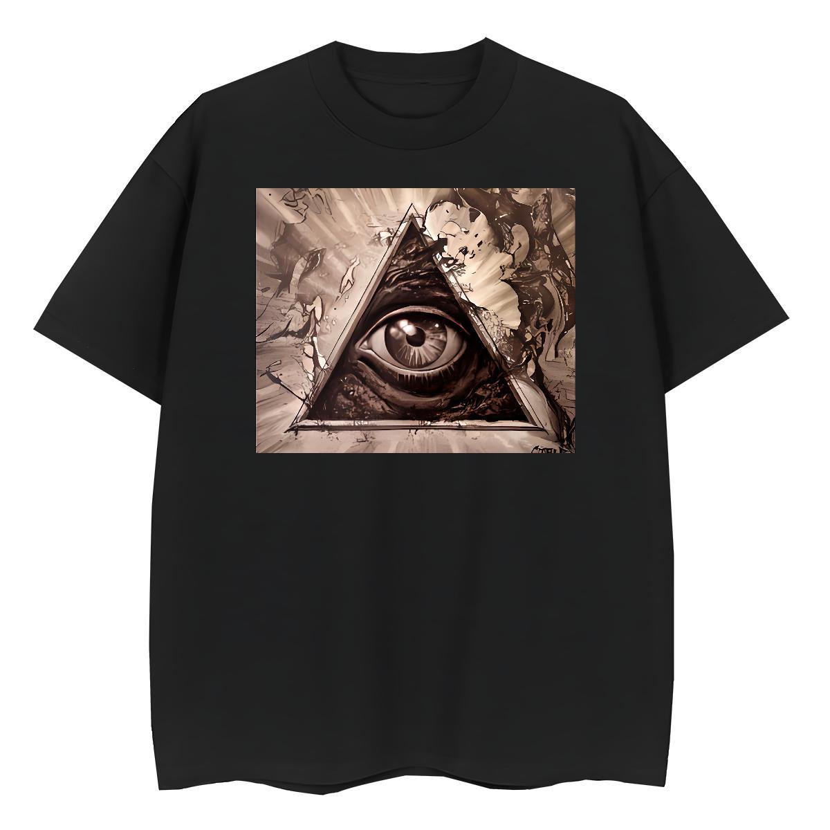 Designer T shirt 230g Cotton eye of the devil High Street Hip Hop Plus Size Custom Breathable Soft Men Tops Tees Free Shipping Tees Shirts