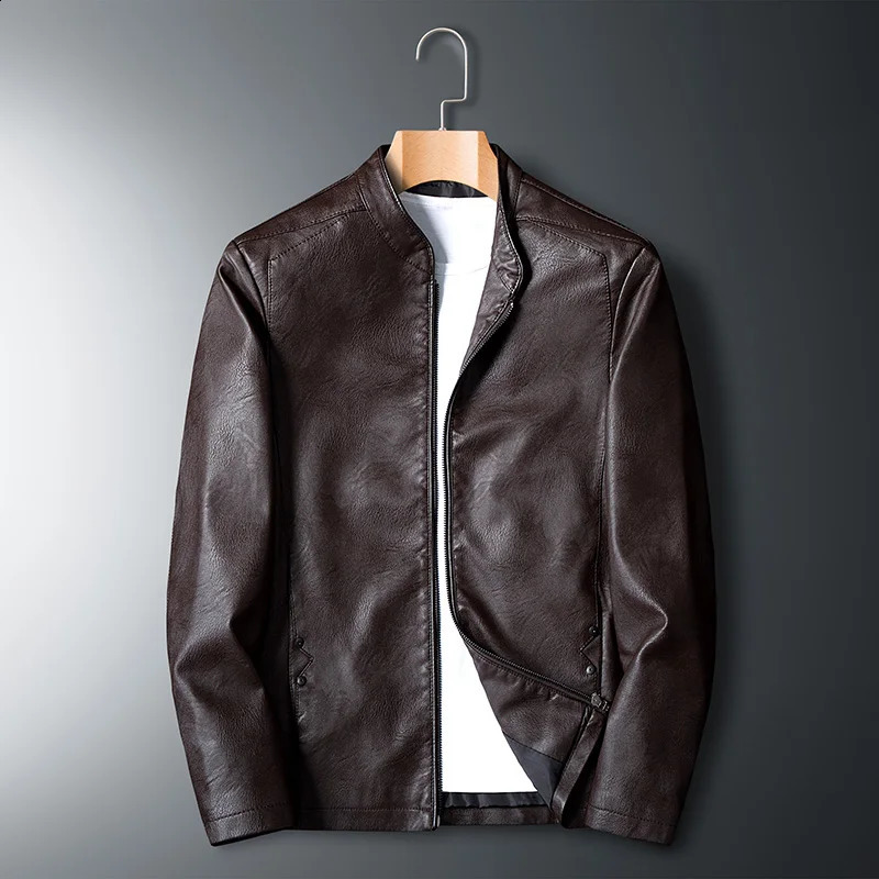 Leather Jacket Men Bomber Retro Fleece Black Motorcycle Jackets Plus Size 6XL 7XL 8XL Coats Flannel Warm Comfort High Quality 240822