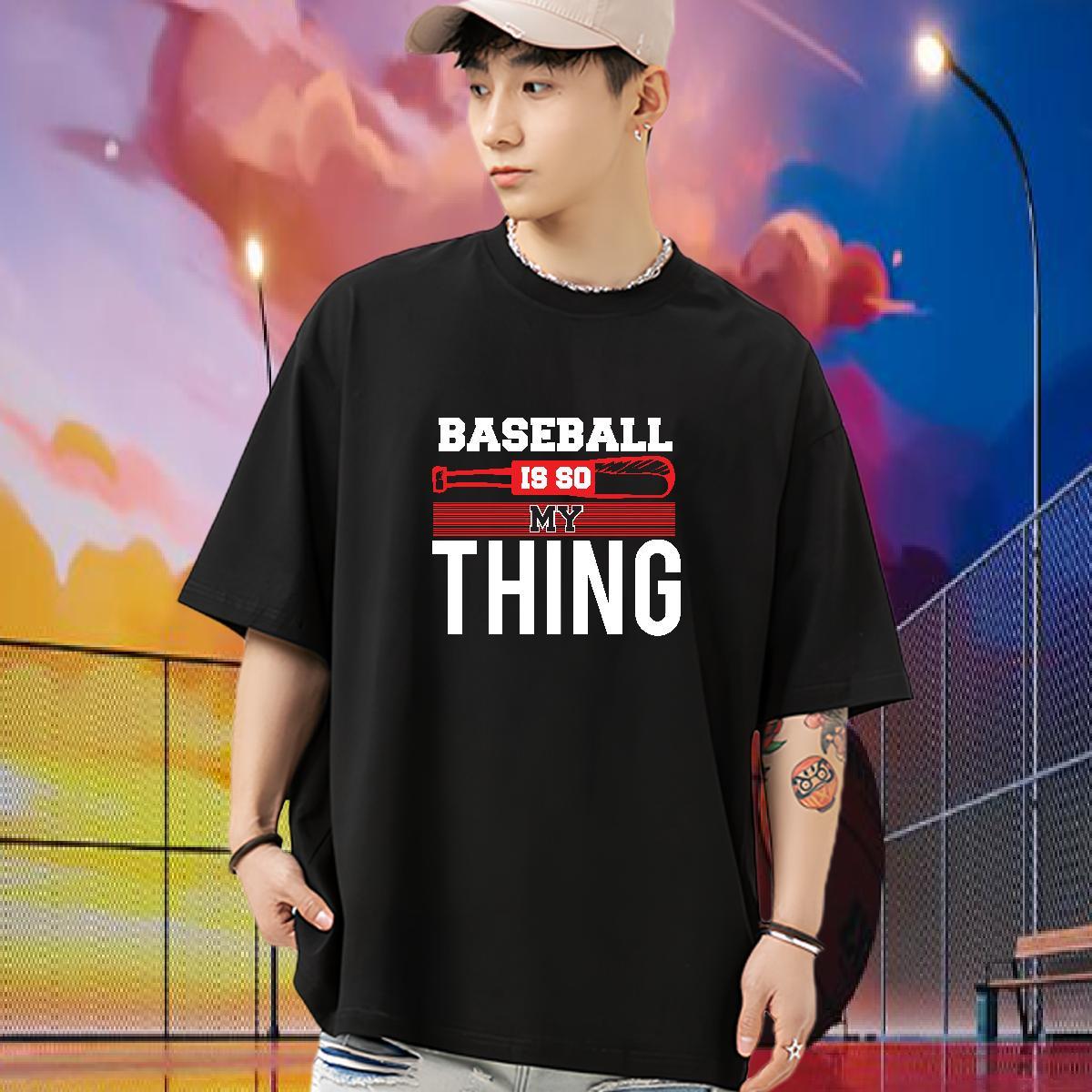 Comfortable T Shirts Men 230g 100% Cotton letter Street Casual Oversized Round Neck Short Sleeve Tshirt for Man Woman Fashion Clothings