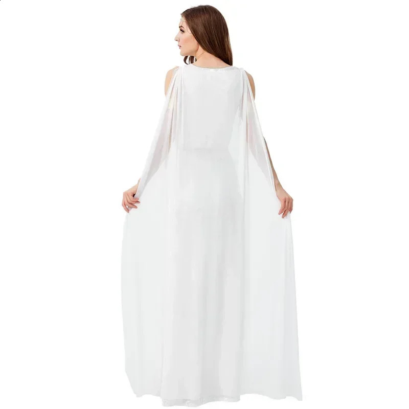 Statue of Liberty Greek mythological figure high seam white goddess dress stage costume Halloween 240823