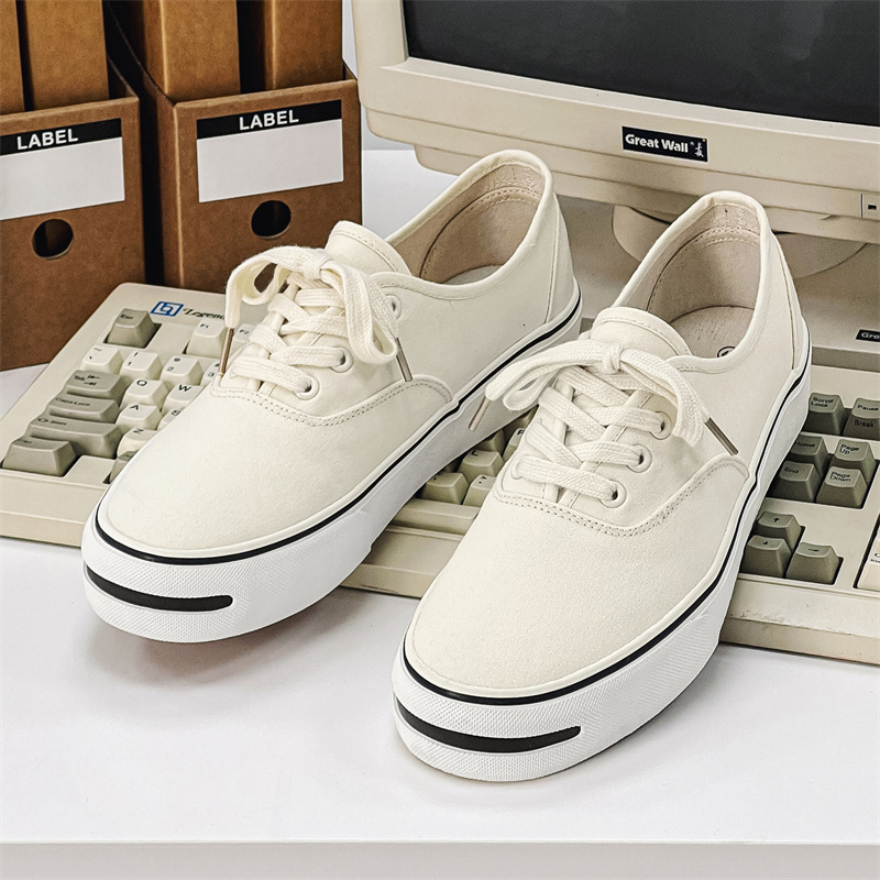 Ddmysports New Student Low Top Canvas Sports And Leisure Skateboarding Shoes Niche Design Open Mouth Laughing Men S X OUTDOOR