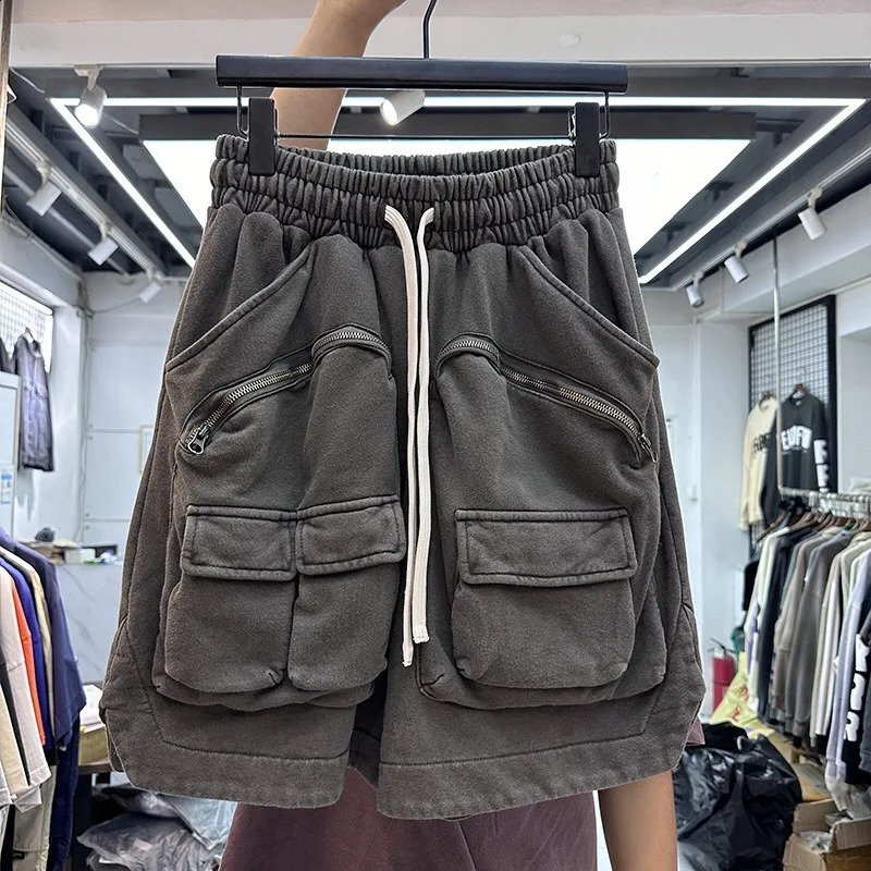 Multipocket zipper tactical overalls feature heavyweight shorts 240822