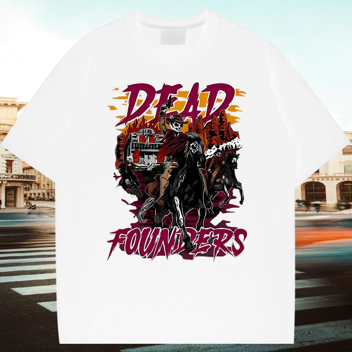 Popular T Shirts Men 100% Cotton 230g skull Casual Daily Wear Custom Print Oversized Breathable Men Tees 2024 DIY Tee Shirt