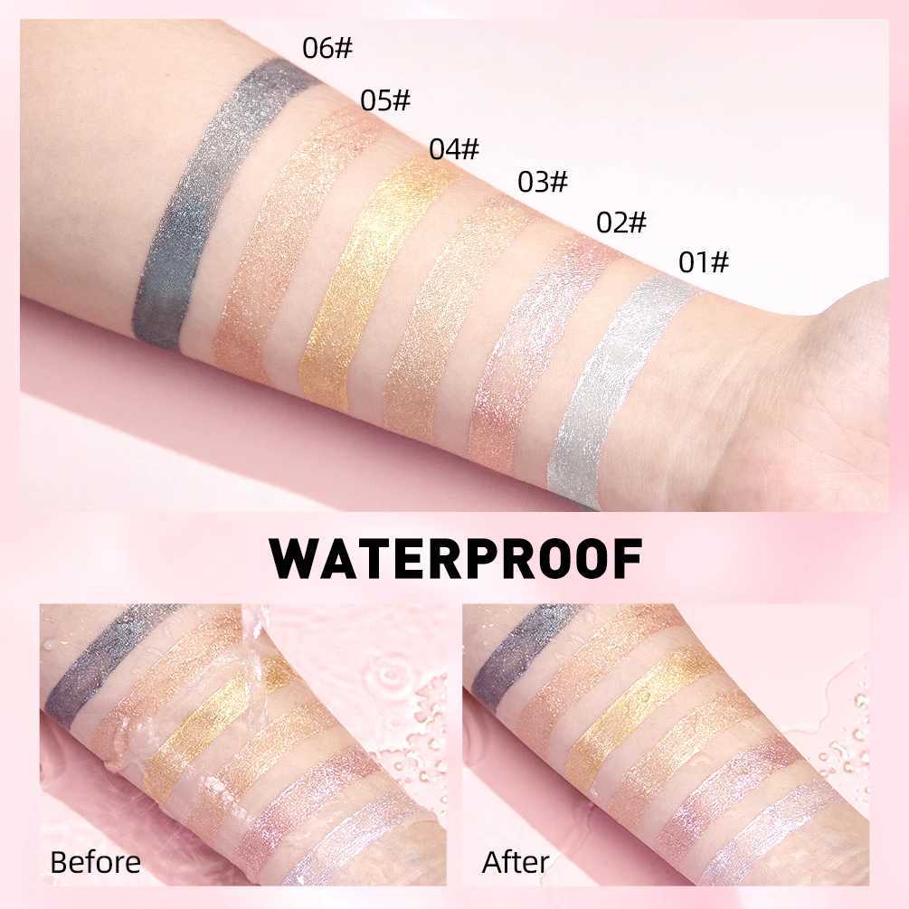 QIBEST Glittering Lip Gloss Beautiful girl Diamond Glittering Lip Tint Waterproof Lasting 6 Color Grey Glitter Liquid lipstick Makeup W241101